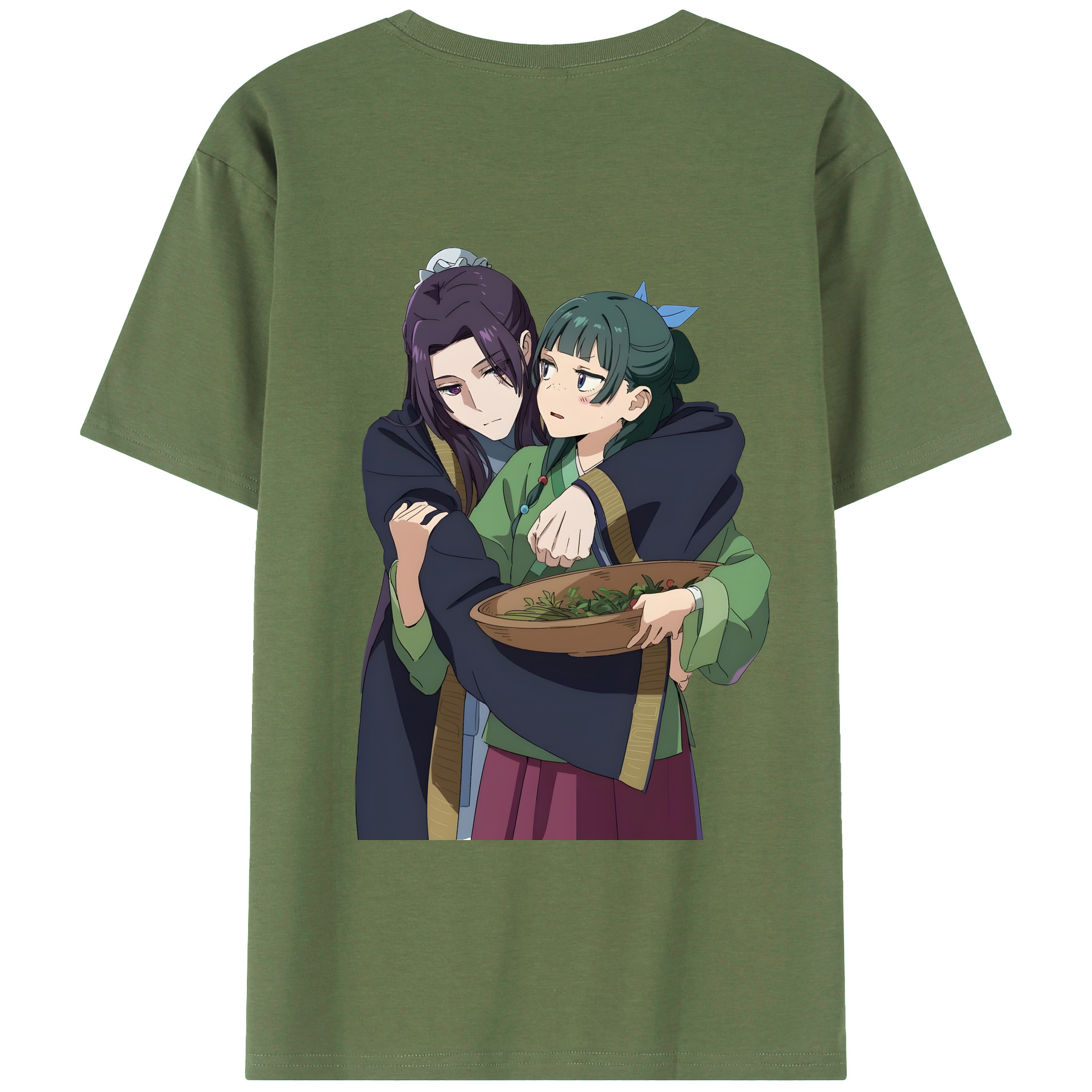 （画像用） 薬屋のひとりごと The Apothecary Diaries 綿100％ メンズ半袖Tシャツ（バックプリント） 通気性